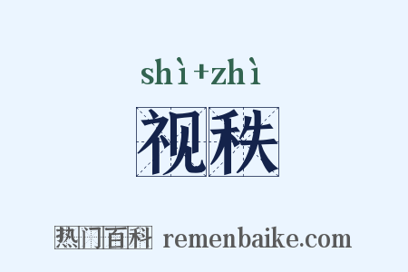 视秩是什么意思的图片